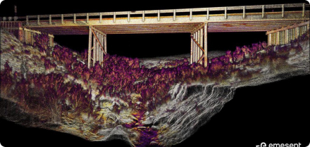 다리, 교량, 철도 분야에서 hovermap 드론 라이다 3d스캐너 활용 사례 이미지
