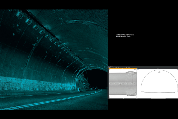GPS없이 자율비행이 가능한 이동형 스캐너 호버맵으로 터널 3D스캐닝 데이터